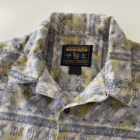 John Rich and Bros Woolrich Collared Shirt Hawaiian Button Up Mens‎ Large Top - Picture 4 of 10